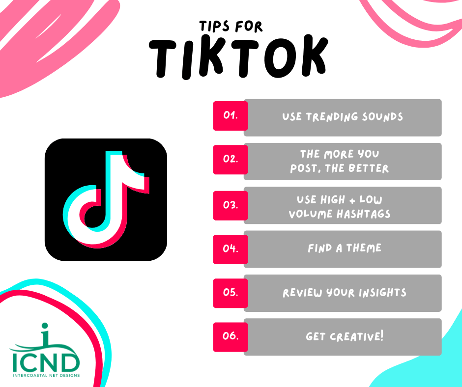 a graph showing tips and tricks for TikTok users